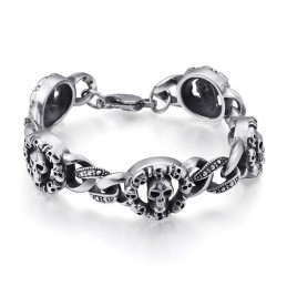 Pulseira De Caveira De Titânio Da Moda Para Homens