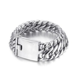 Pulseira De Titânio Masculina Estilosa E Estilosa De Hip Hop E Rock