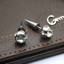Brincos De Diamante De Titânio Perfurados