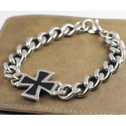 Pulseiras Masculinas De Titânio Com Cruz