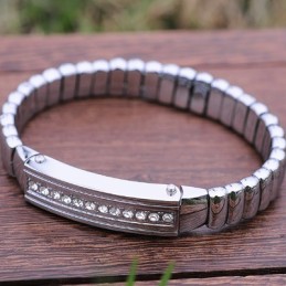 Pulseiras Masculinas De Titânio E Diamante