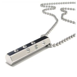 Colar Com Pingente De Diamante De Titânio Para Presente Masculino Da Moda