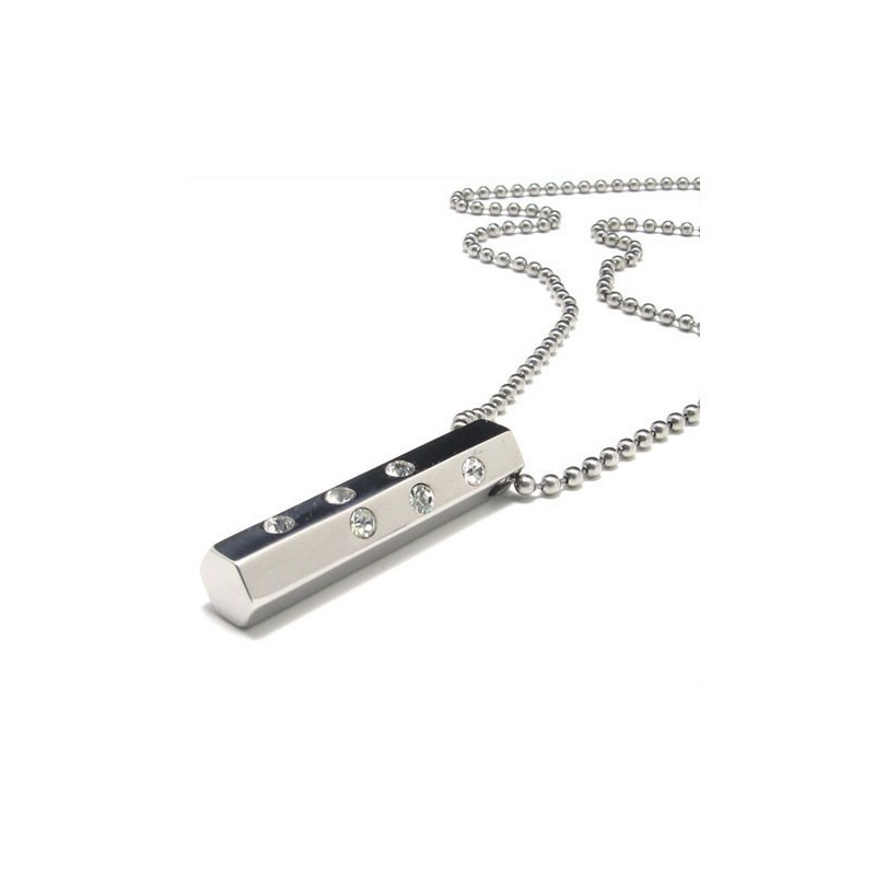 Colar Com Pingente De Diamante De Titânio Para Presente Masculino Da Moda Colar Com Pingente De Diamante De Titânio Para Presente Masculino Da Moda