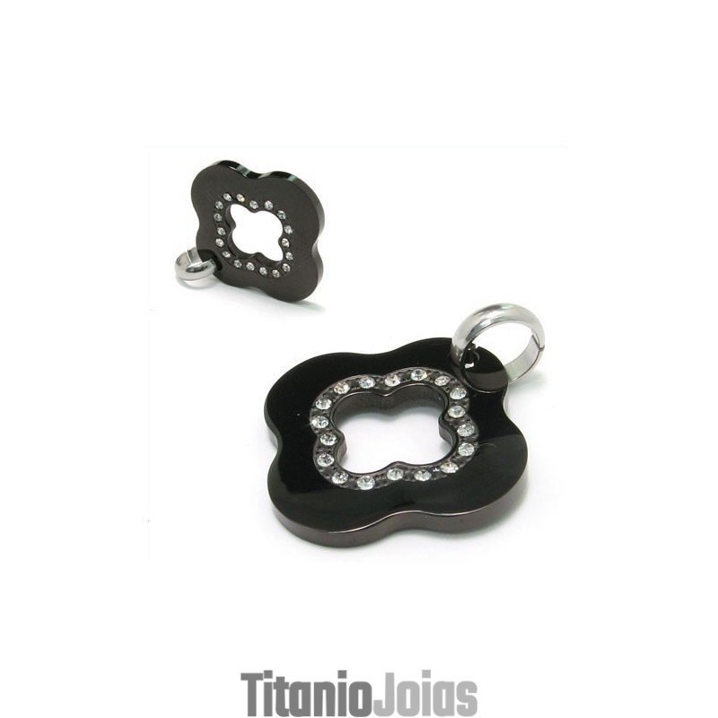 Colar Com Pingente De Diamante De Titânio Preto Para Presente Da Moda Colar Com Pingente De Diamante De Titânio Preto Para Presente Da Moda