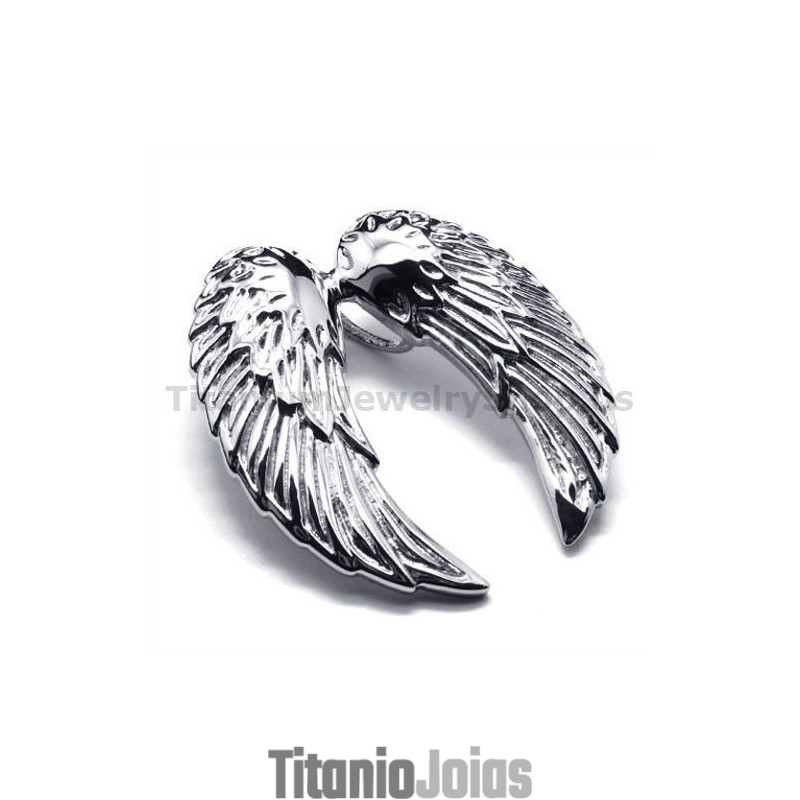 Pingente De Titânio Asas De Anjo - Corrente Grátis Pingente De Titânio Asas De Anjo - Corrente Grátis