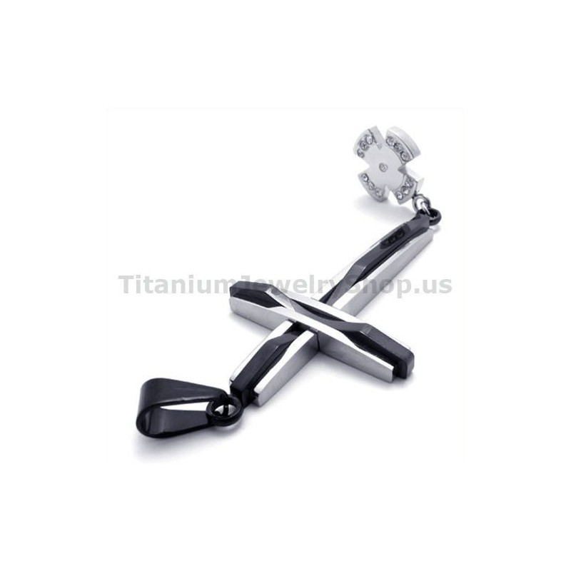 Pingente De Titânio Com Cruz Separável - Corrente Grátis Pingente De Titânio Com Cruz Separável - Corrente Grátis