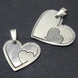 Conjunto De Pingentes De Titânio Para Amantes - Correntes Grátis