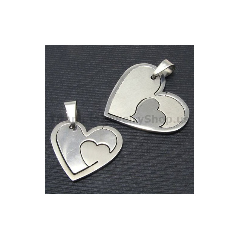 Conjunto De Pingentes De Titânio Para Amantes - Correntes Grátis Conjunto De Pingentes De Titânio Para Amantes - Correntes Grátis