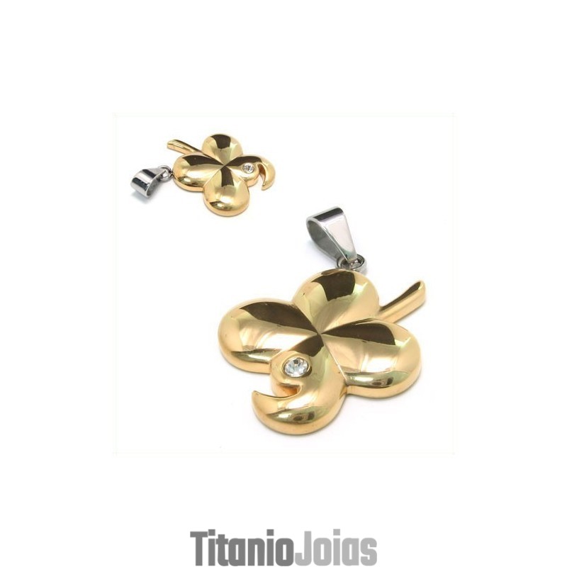 Colar Com Pingente De Titânio E Flor Dourada Da Moda Colar Com Pingente De Titânio E Flor Dourada Da Moda