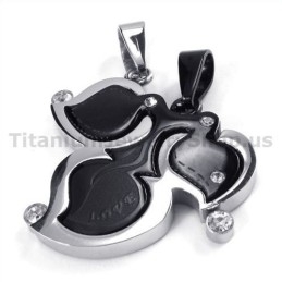 Pingentes De Titânio Com Folha De Bordo E Correntes Sem Diamantes