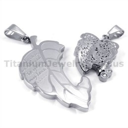 Pingentes Love You Titanium Lovers Com Correntes Sem Diamantes