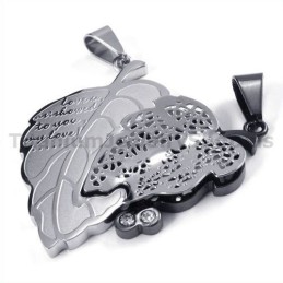 Pingentes Love You Titanium Lovers Com Correntes Sem Diamantes