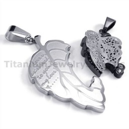 Pingentes Love You Titanium Lovers Com Correntes Sem Diamantes