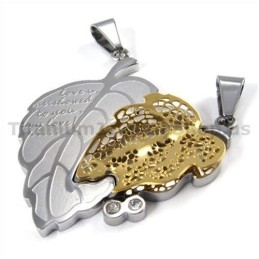 Pingentes Love You Titanium Lovers Com Correntes Sem Diamantes