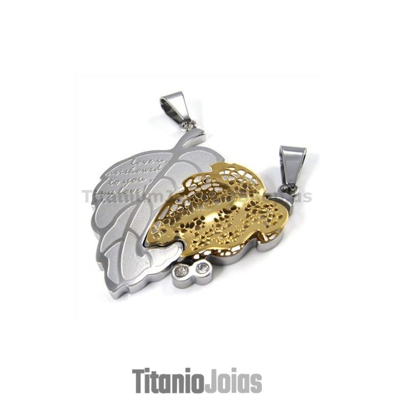 Pingentes Love You Titanium Lovers Com Correntes Sem Diamantes Pingentes Love You Titanium Lovers Com Correntes Sem Diamantes