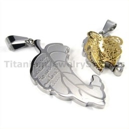 Pingentes Love You Titanium Lovers Com Correntes Sem Diamantes