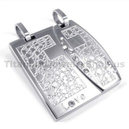 Pingentes Love Titanium Lovers Com Correntes Sem Diamantes