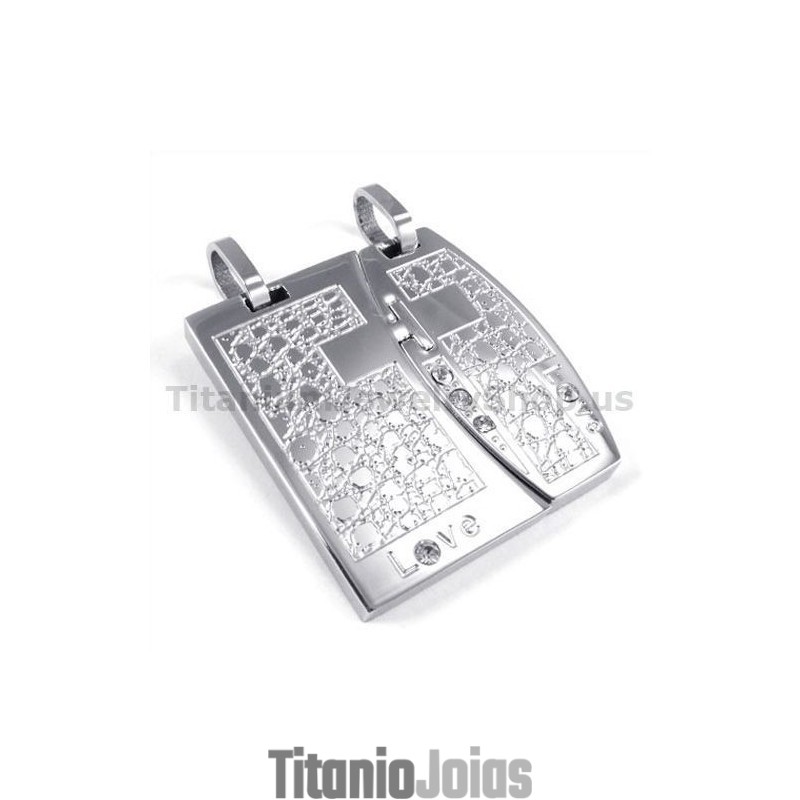 Pingentes Love Titanium Lovers Com Correntes Sem Diamantes