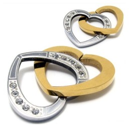 Colar Com Pingente De Diamante De Titânio Em Formato De Coração