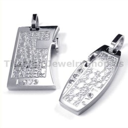 Pingentes Love Titanium Lovers Com Correntes Sem Diamantes