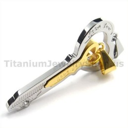 Pingentes De Chave Gloden Titanium Lovers - Correntes Grátis