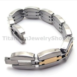 Pulseira Masculina De Titânio Com Diamantes