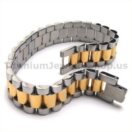 Pulseira Masculina Gloden Titanium