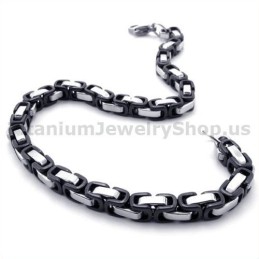Pulseira Masculina De Titânio Preto