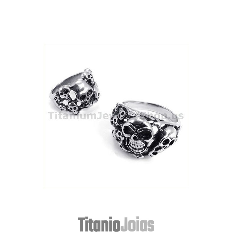 Anel De Titânio Com Caveira Anel De Titânio Com Caveira