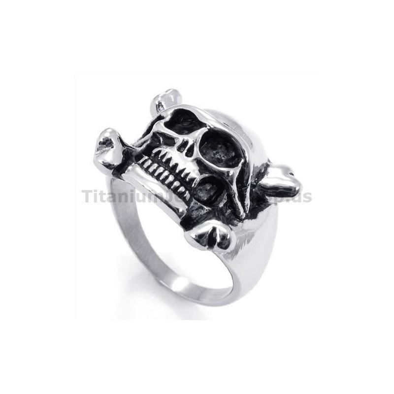 Anel De Titânio Com Caveira Anel De Titânio Com Caveira