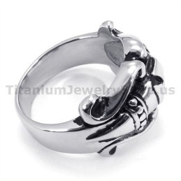 Anel De Titânio Cruzado