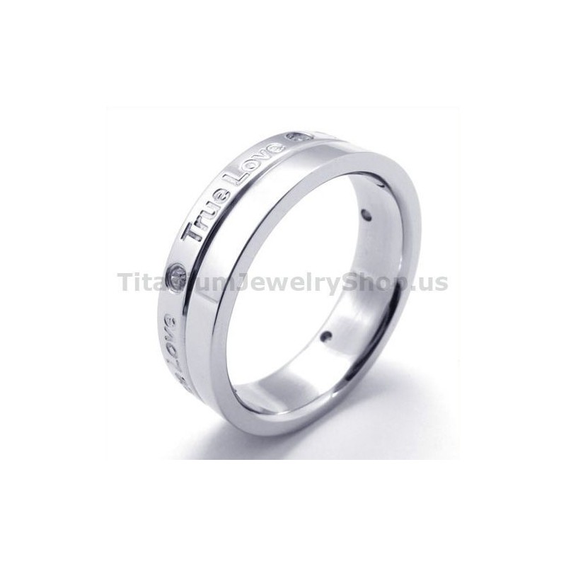 Anel De Titânio True Love Com Diamante Anel De Titânio True Love Com Diamante