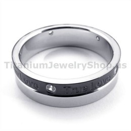 Anel De Titânio Preto Com Diamante True Love