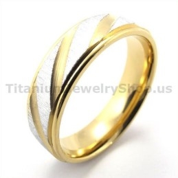 Anel De Titânio Gloden Com Diamante
