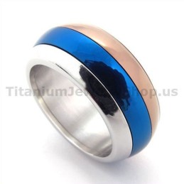 Anel De Titânio De Três Cores