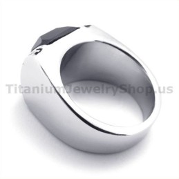 Anel De Titânio Com Zircônia