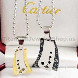 Pingentes De Titânio Love Sail Lovers Para Presente De Dia Dos Namorados - Correntes Grátis