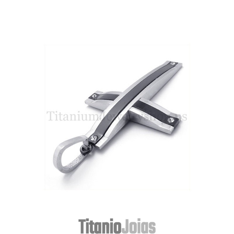 Pingente De Cruz De Titânio Super Sucinto Preto Pingente De Cruz De Titânio Super Sucinto Preto