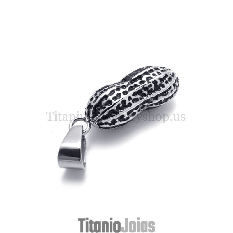Pingente De Titânio Modelo Amendoim Fofo