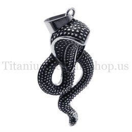 Pingente De Titânio Black King Cobra