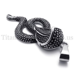 Pingente De Titânio Black King Cobra