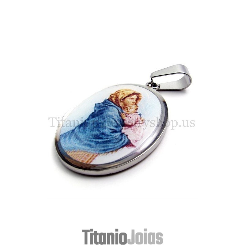 Pingente De Titânio Da Série Madonna E Jesus Pingente De Titânio Da Série Madonna E Jesus
