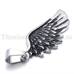 Pingente De Titânio Puro Masculino Modelo Wings