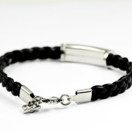 Pulseira De Couro De Titânio Fine Edition