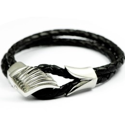 Pulseira De Couro De Titânio