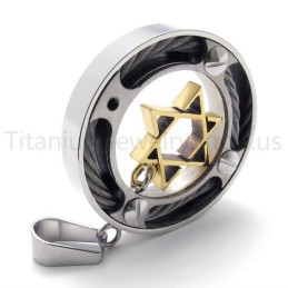 Novo Pingente De Titânio Com Hexagrama