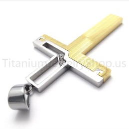 Novo Pingente De Titânio Com Cruz Vazada Duotone