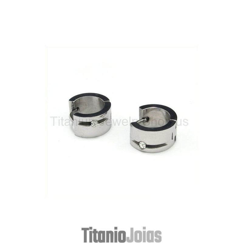 Brincos De Diamante Incrustados Em Titânio Brincos De Diamante Incrustados Em Titânio