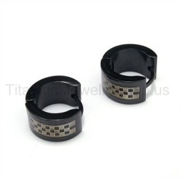 Brincos De Titânio Pretos E Elegantes