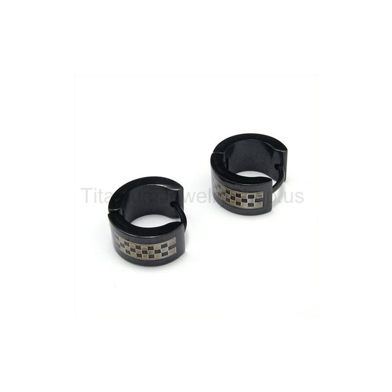 Brincos De Titânio Pretos E Elegantes Brincos De Titânio Pretos E Elegantes